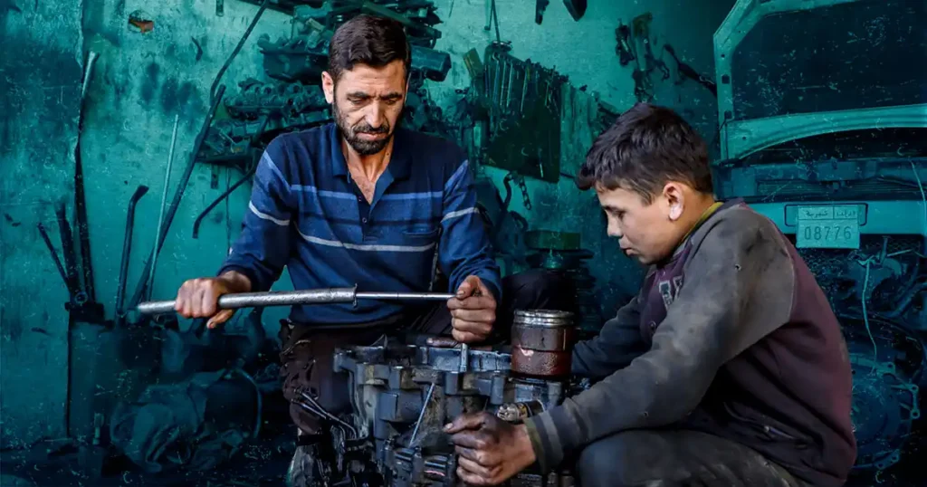 Fajr Al-Saeed, a young man from rural Idlib, did not let his age of thirty-eight hinder him from returning to education
